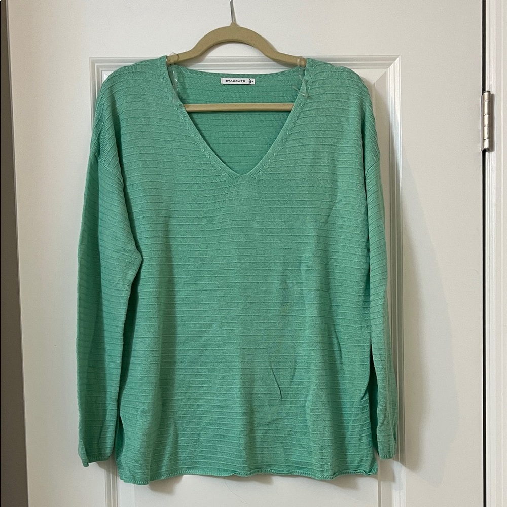 Staccato Mint V-Neck Sweater